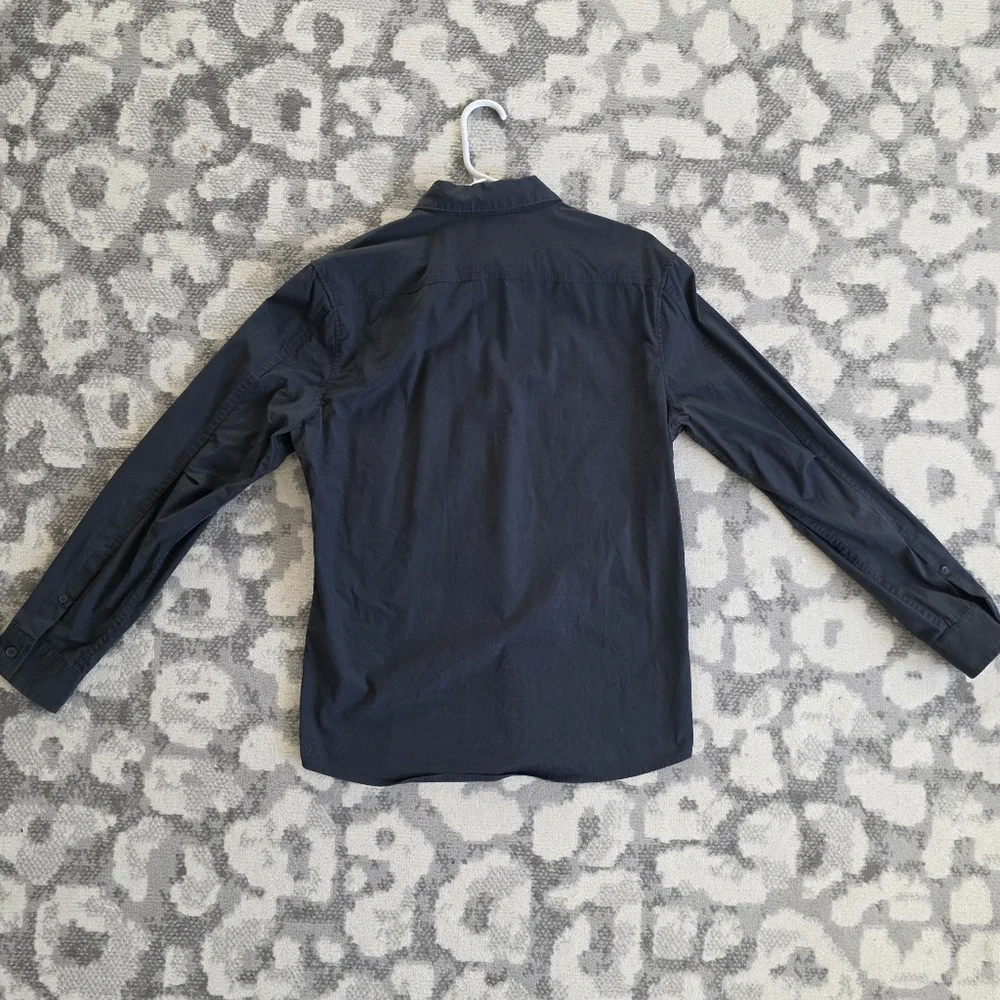 Lululemon Long Sleeve Button Down Shirt BUNDLE OF 2 Gray Blue Mens Medium - Picture 5 of 11